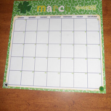 March 2013 Baby Calendar Page