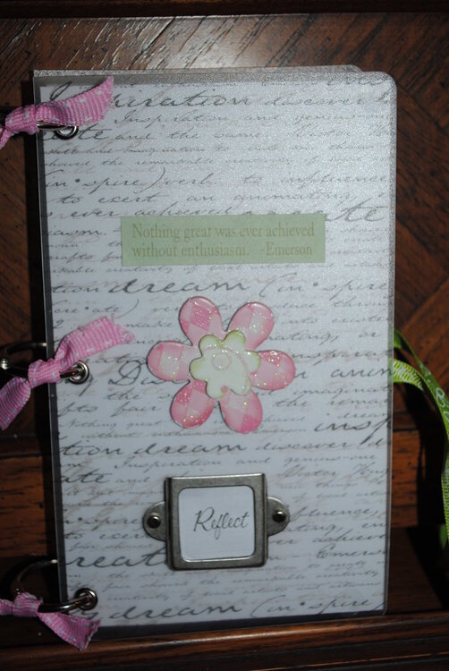 Pink &amp; Green Altered Journal/Notebook