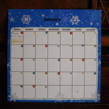 January Baby Calendar 2012