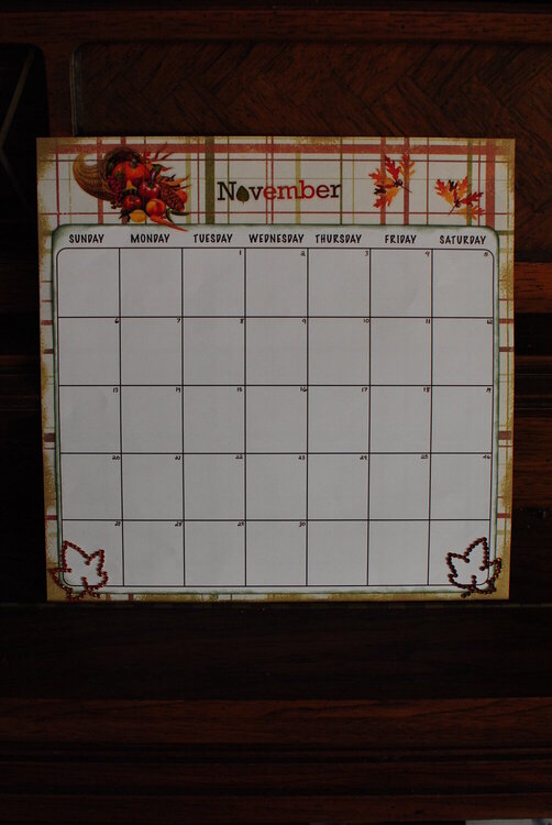 November 2011 Baby Calendar