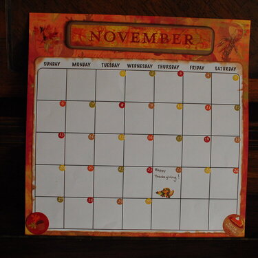 Nov. Baby Calendar 2011