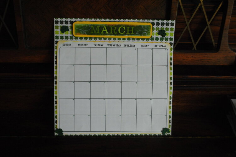 March Baby Calendar 2012