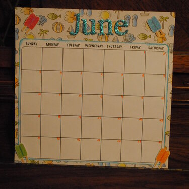 June 2012 Baby Calendar