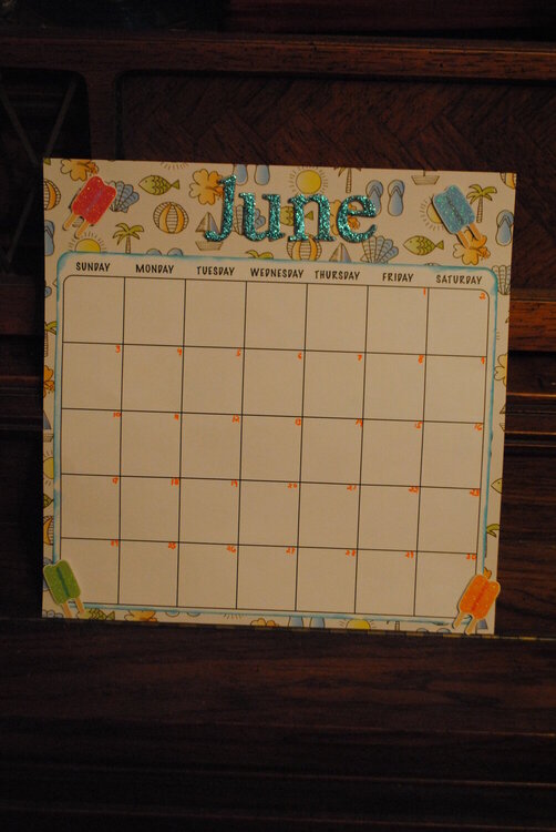 June 2012 Baby Calendar