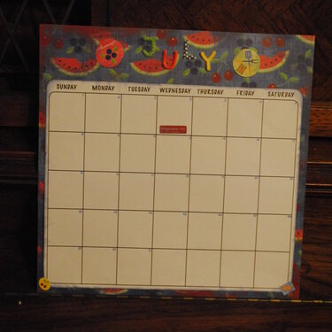 July 2012 Baby Calendar