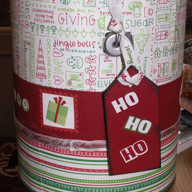 Christmas Can with Gift Tag