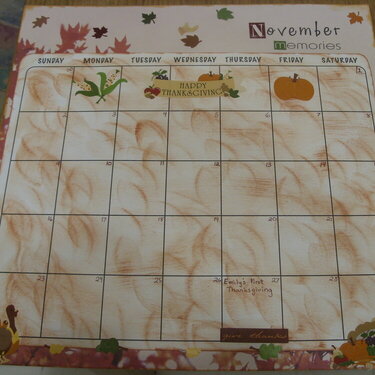 November Calendar Page 1