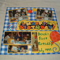 Derek's first birthday page 1