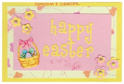 Easter Card - Pink and Yellow