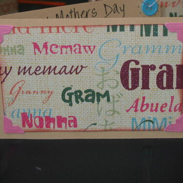 Mother&#039;s Day card for Nana