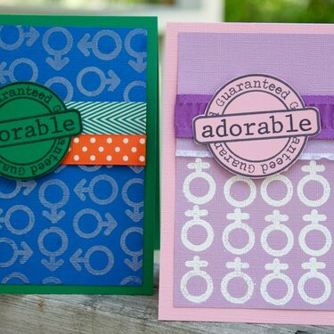 Adorable Baby Cards ***Gel-A-Tins Stamps***