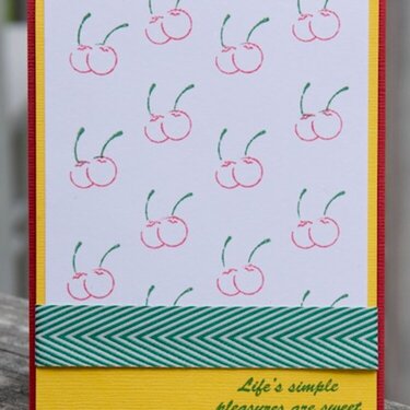 Cherry Sweet Card ***Gel-A-Tins Stamps***