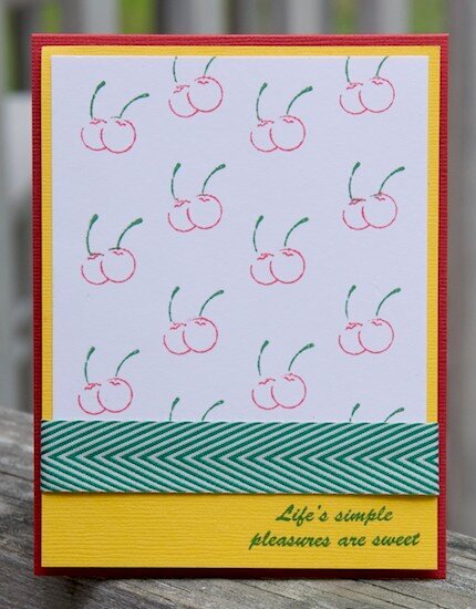 Cherry Sweet Card ***Gel-A-Tins Stamps***