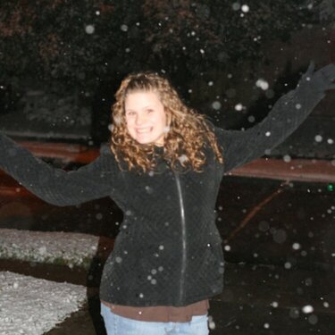 Pictures of my daughter in snow her birthday