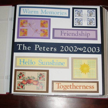 2002-2003 Family Album Title Page