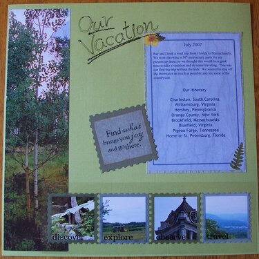 Title page of Vacation 2007 album