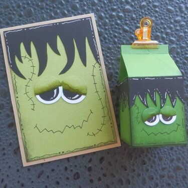 Frankenstein card and treat holder