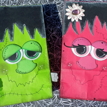 Frankenstein and Frankie deluxe treat bags