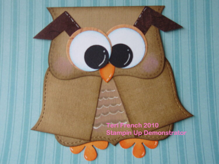 Owl...original will be on a card and scrapbook layout