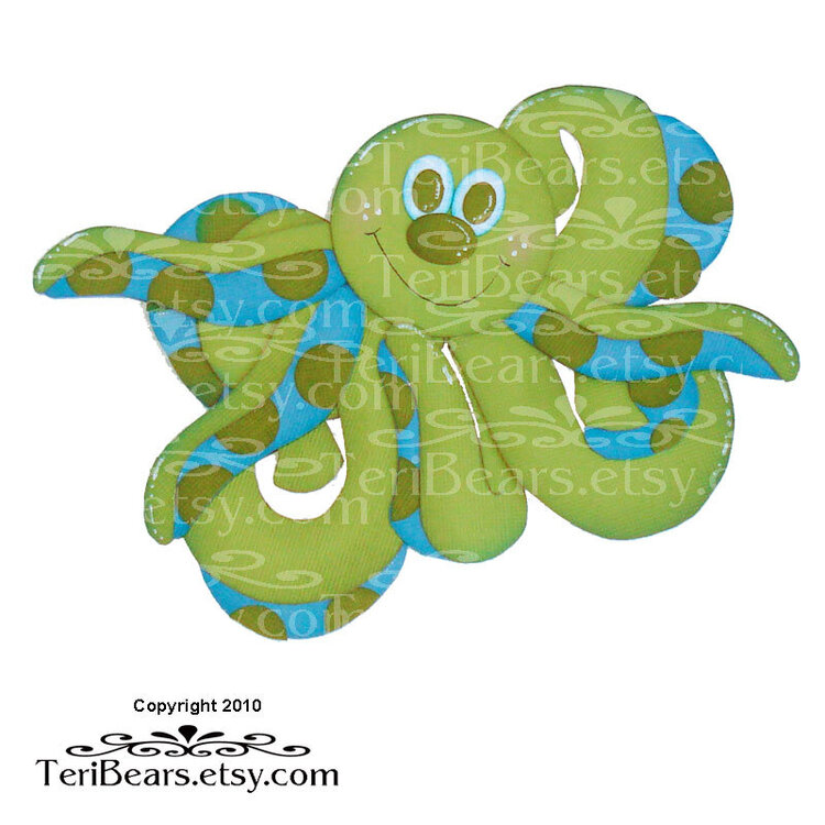 Octopus paper piecing pattern