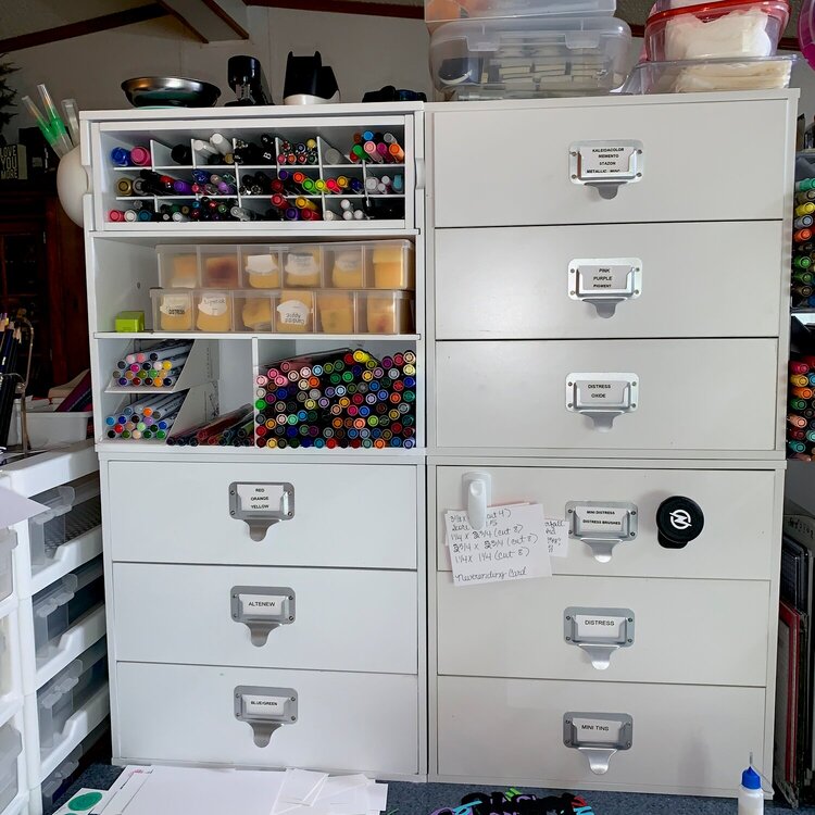 Ink Pad Drawers &amp; Watercolor markers