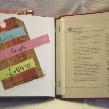 End Page - Live, Laugh, Love