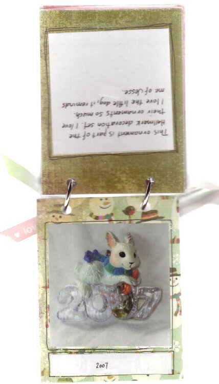 2007 Bunny ornament - for ornament book