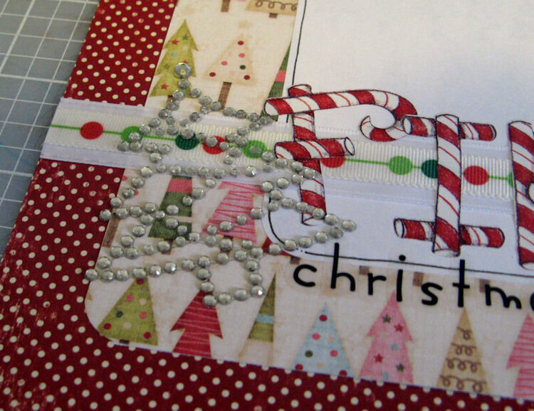 Close-up of First Christmas layout