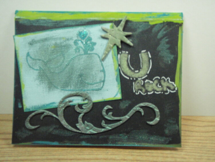 Rocker Whale Card