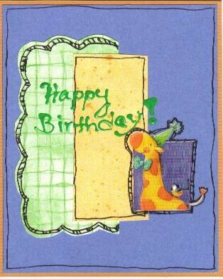 Giraffe Birthday Card