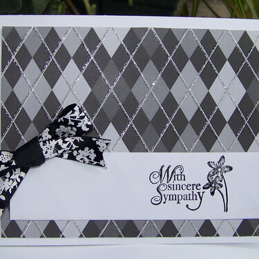 Sympathy Card-Black and White