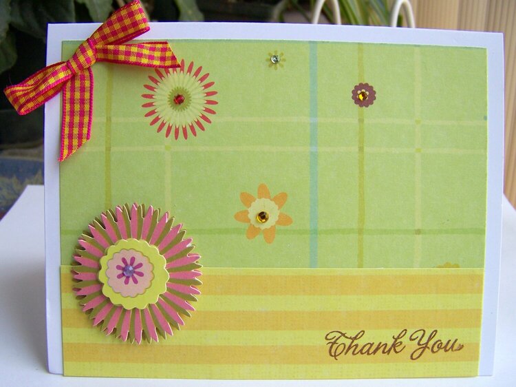 Green Thank You Card