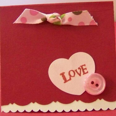 Little Love button 3x3 card