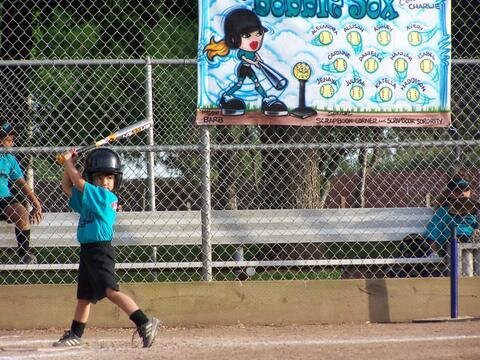 TBALL ACTION-Carinne&#039;s slugger stance