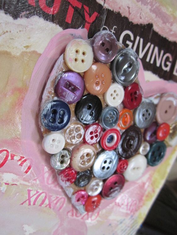 Close Up of button heart