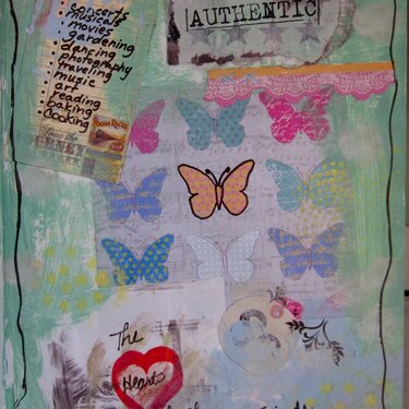 She Had Three Hearts - Art Journal -7