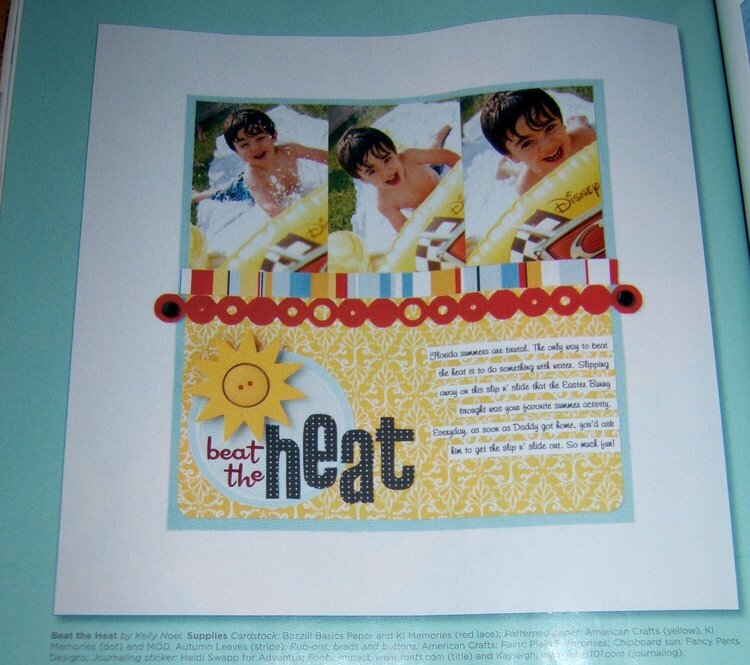 Inspiration - Beat the Heat Layout by Kelly Noel
