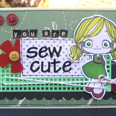 Sew cute mini card