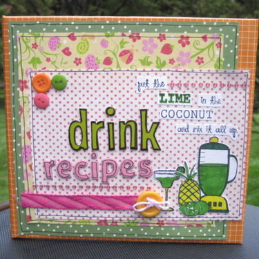 Drink recipes 6x6 mini album cover