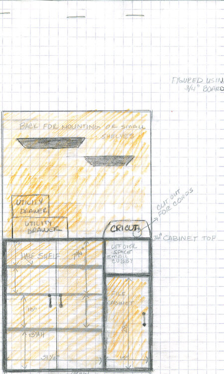 Scrapbook Supply Cabinet Design Overlay