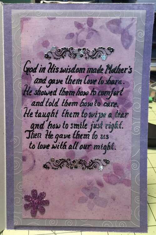 Inside: Mothers Day Card