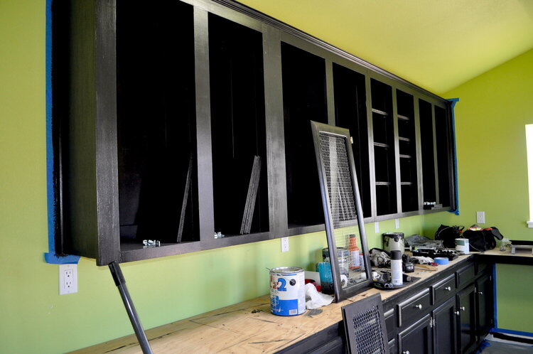 Diff. View of the cabinets, as we install the doors