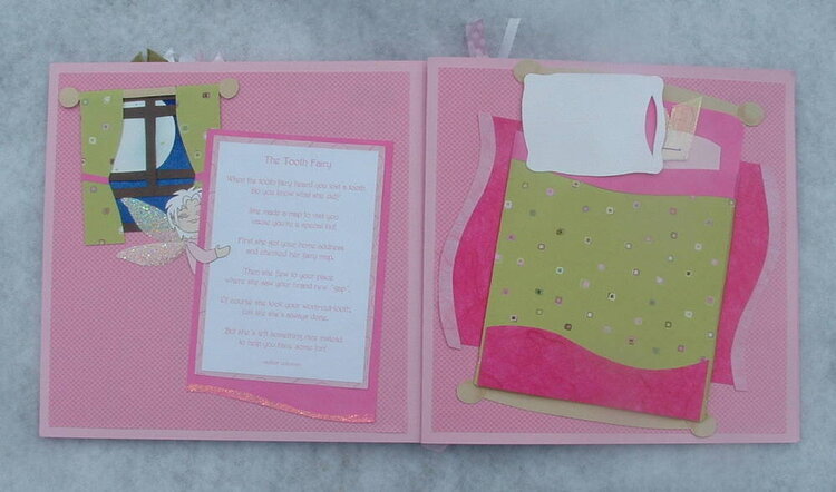 Girl&#039;s Tooth Fairy Visits Scrapbook