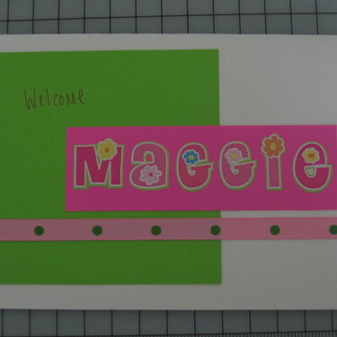 welcome Maggie card