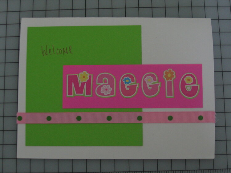 welcome Maggie card
