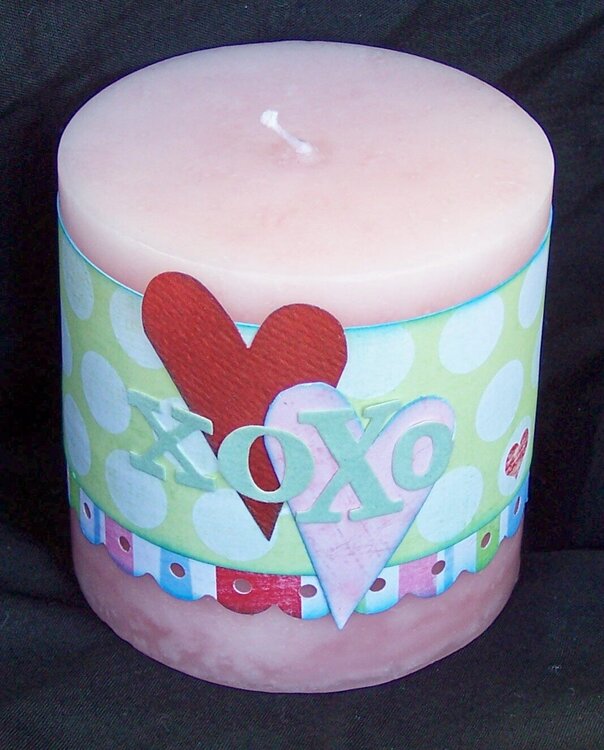 Altered Candle (xoxo)