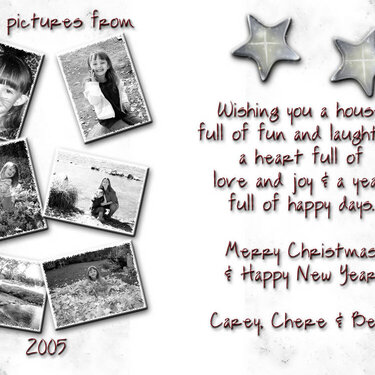 Inside of Christmas 2005 card