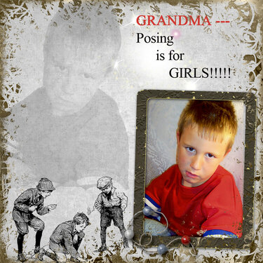 GRANDMA -- Posing is for GIRLS