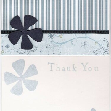 Thank You Card - Blue Flower