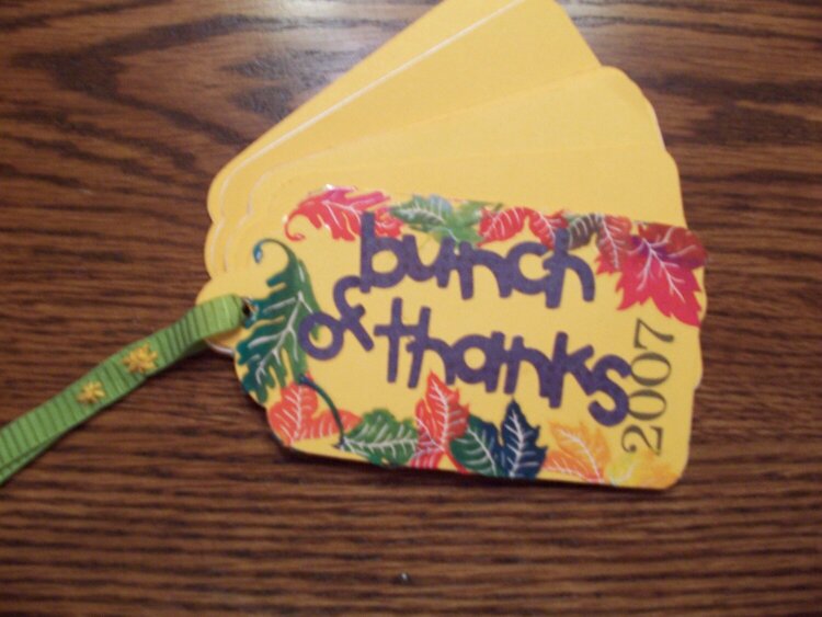 Bunch of Thanks Tag Book